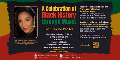 "A Celebration of Black History through Music" Lecture + Lecture-Recital