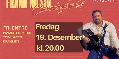 Countrykveld med Frank Nilsen Fredag 19.