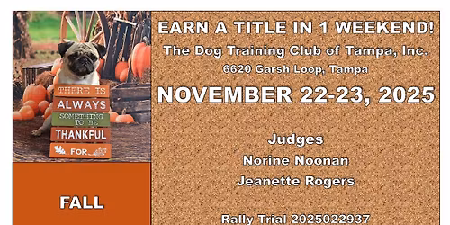 DTCT AKC 2-day Rally Trial