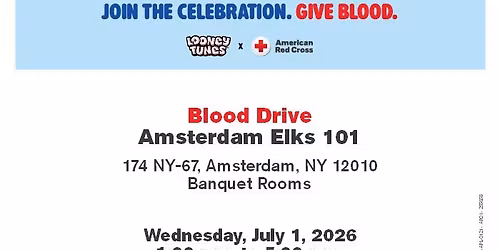 Blood Drive at the Amsterdam Elks!