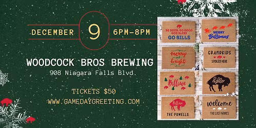 Bills Mafia Holiday Doormat Paint & Sip