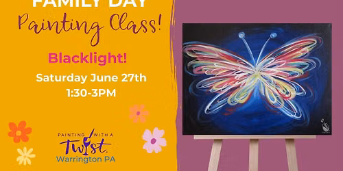 FAMILY BLACK LIGHT PAINTING CLASS!
