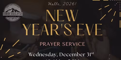 New Year\u2019s Eve Prayer Service