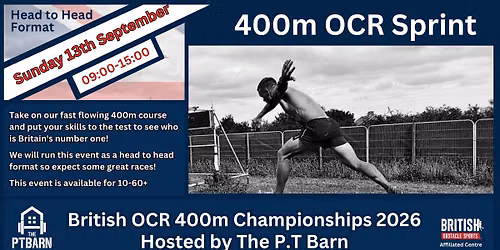 The 2026 British OCR 400m Championships - Hosted by The P.T Barn
