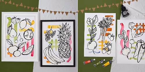 Abstract Collage Fruit & Vegetable Art Workshop
