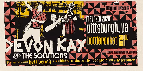 Devon Kay & The Solutions w\/ Hell Beach + Endless Mike & the Beagle Club + Latecomer at Bottlerocket