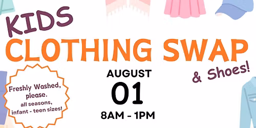 Kids Clothing Swap hosted by Dunn County Playgroup