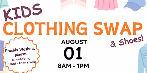 Kids Clothing Swap hosted by Dunn County Playgroup
