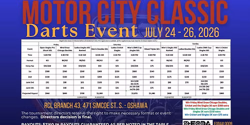 Motor City Classic Darts Event