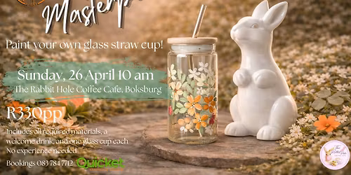 Messy Masterpieces Glass Painting Workshop @ The Rabbit Hole Coffee Cafe 