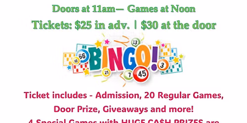 Ca$h and Carry Bingo 