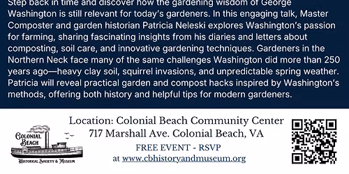 Lecture Series, Gardening Like George Washington: Colonial Composting & Garden Hacks for Today