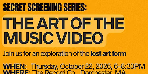 SSBC and The Record Co Present: The Art of the Music Video