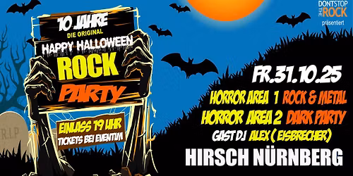 HAPPY HALLOWEEN ROCK PARTY | N\u00fcrnberg | Der Hirsch
