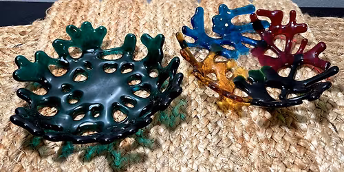 Fused Glass Class- Coral Dish @Melody Glassworks 
