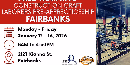 Construction Craft Laborers Pre-Apprenticeship - FREE, Hands-on Introductory Training