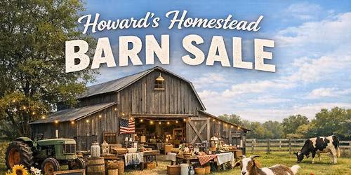 Barn Sale Memorial Weekend!