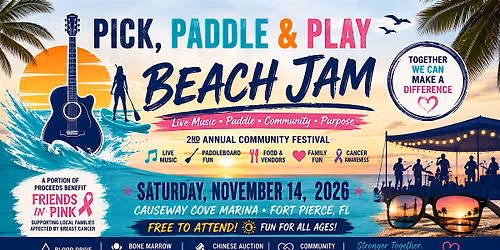 2nd Annual Pick, Paddle & Play Beach Jam 2026