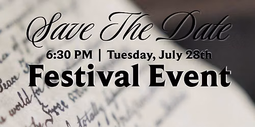 Save the Date: Festival Event!