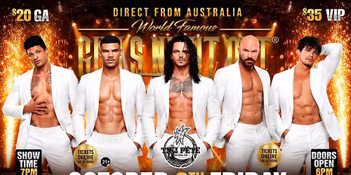 Oct 9th: San Jose, CA- GIRLS NIGHT OUT\u00ae AUSTRALIAN TAKEOVER at Tiki Pete