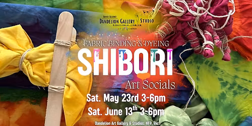 Shibori Art Social \u2013 Fabric Binding & Dyeing