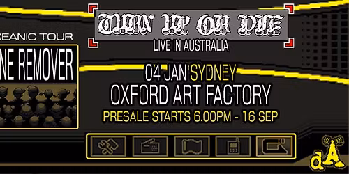 Jane Remover - Turn Up or Die 2026 - Eora\/Sydney