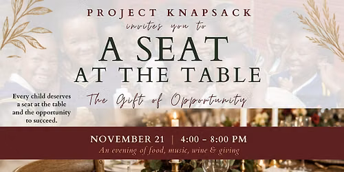 Project Knapsack invites you to A Seat At The Table