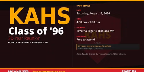 30 year KaHS Class Reunion!!