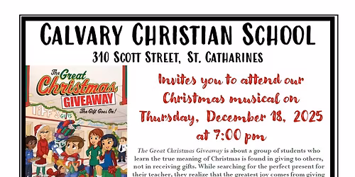 Calvary Christian School Christmas Presentation
