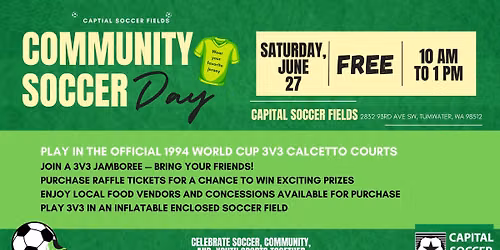 Capital Soccer Fields FREE Community Soccer Day