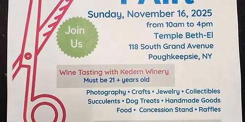 ANNUAL CRAFT FAIR AT TEMPLE BETH-EL POUGHKEEPSIE
