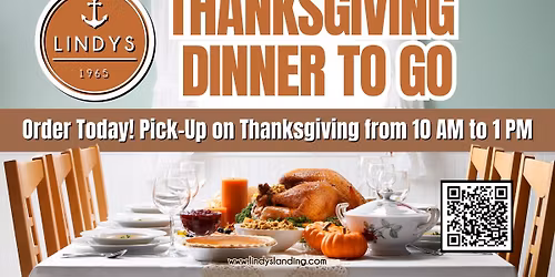 Lindy's Thanksgiving Dinner To Go - Place your order today! 
