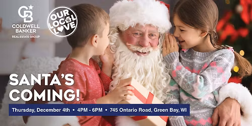 Santa's Coming to Green Bay, WI!