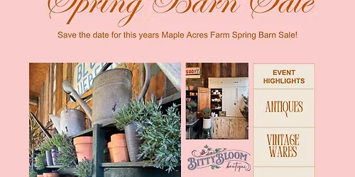 \ud83c\udf3fMaple Acres Farm Spring Barn Sale\ud83c\udf3f