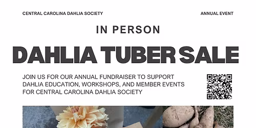 IN-PERSON DAHLIA TUBER SALE