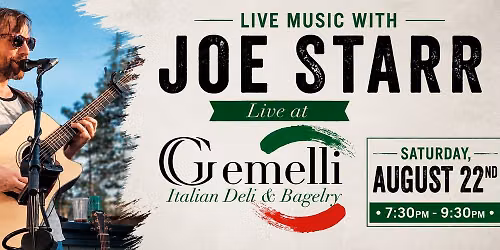 Joe Starr LIVE\ud83c\udfb6at Gemelli!