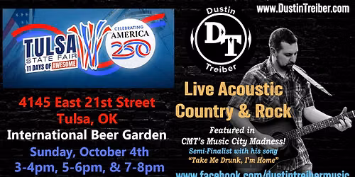 Dustin Treiber at The Tulsa State Fair - International Beer Garden