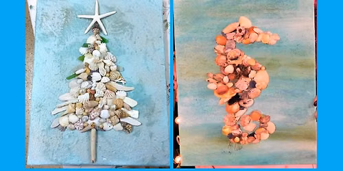 Seashell Sealife or  Christmas Tree Mixed Media $40pp