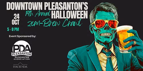 Downtown Pleasanton's Halloween Zom-Brew Crawl 2026