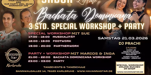Bachata Dominicana Special Workshop + Party (Inklusive PrepartyWorkshop)