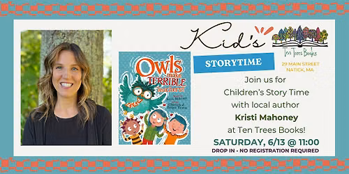\u201cOwls Make Terrible Teachers\u201d Storytime with Author Kristi Mahoney