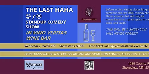 In Vino Veritas Wine Bar's Last Haha Open Mic Comedy Show