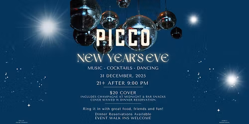 New Year\u2019s Eve at Picco Marlborough \ud83e\udea9\ud83c\udf89