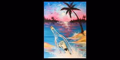 \ud83c\udf0a\ud83d\udc8c Paint and Sip: Message on the Tide \ud83d\udc8c\ud83c\udf0a