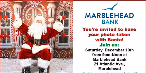 Free Photos with Santa at Marblehead Bank