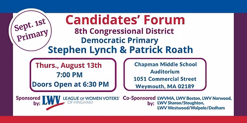 Candidate Forum: MA 8th Congressional District Democratic Primary