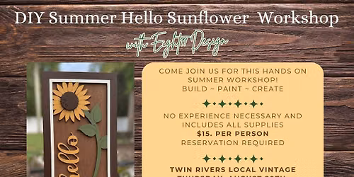 DIY Hello Sunflower Workshop with Eight99 Design ~ 8\/20\/26