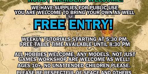 Hobby Night & Miniature Painting Lessons