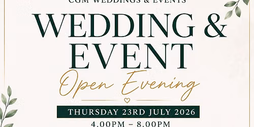 Wedding & Event Open Evening