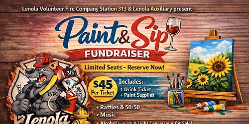 Paint & Sip - Lenola Fire Company 313 Fundraiser 